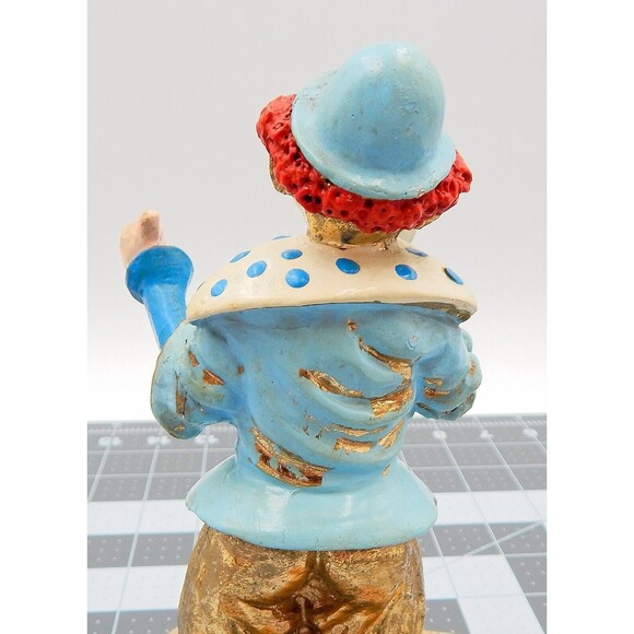 Ron Lee Clown With Lollipop Sculpture Signed 1980 Onyx Base - Picture 12 of 13